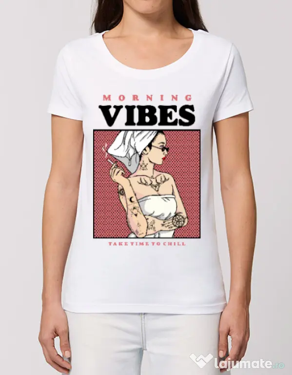 Tricou STANLEY STELLA dama Morning vibes Alb