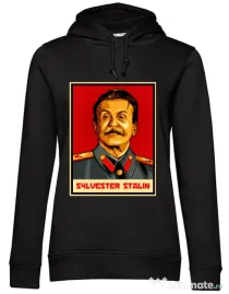 Hoodie dama cu gluga Sylvester Stalin Negru