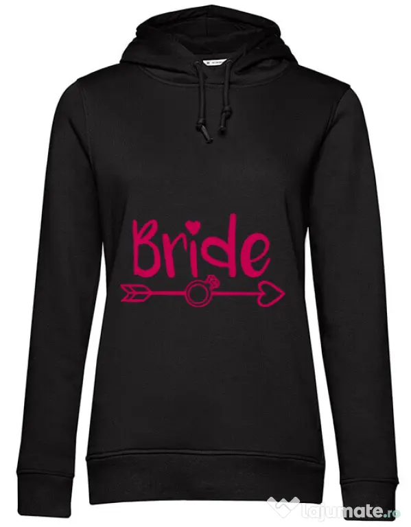 Hoodie Mireasa B&C Bride Negru