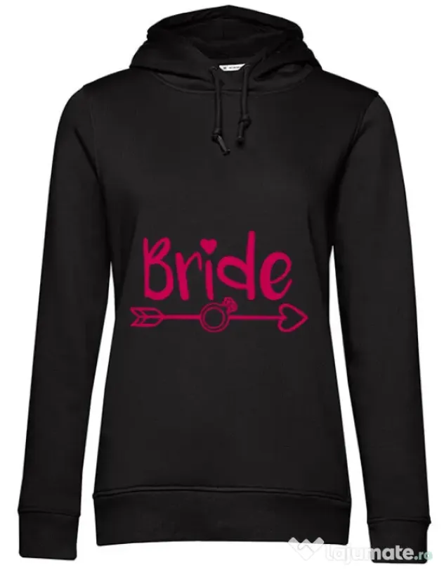 Hoodie Mireasa B&C Bride Negru