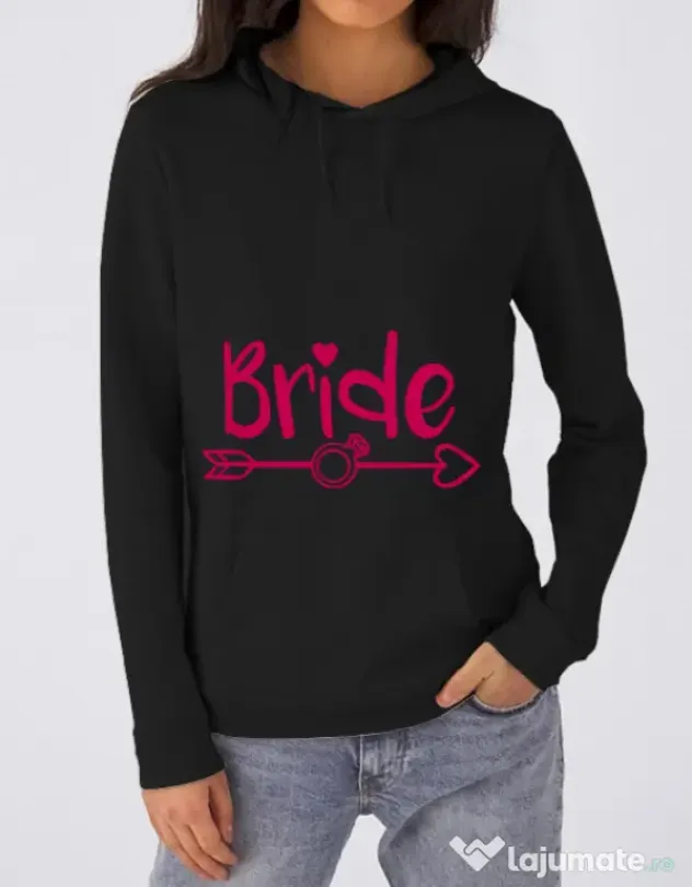 Hoodie Mireasa B&C Bride Negru