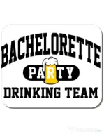 Mousepad personalizat Bachelorette party Alb