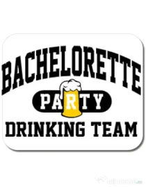 Mousepad personalizat Bachelorette party Alb