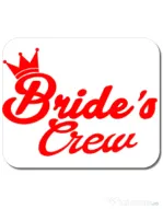 Mousepad personalizat Brides crew Alb