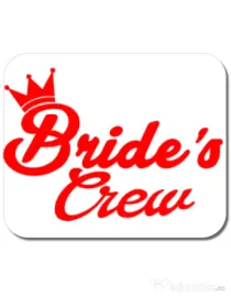Mousepad personalizat Brides crew Alb