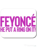 Mousepad personalizat Feyonce Alb
