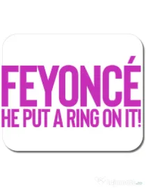 Mousepad personalizat Feyonce Alb