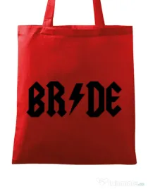 Sacosa personalizata Mireasa Bride ACDC Rosu