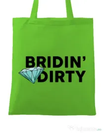 Sacosa personalizata Mireasa Bridin dirty Verde