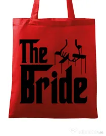 Sacosa personalizata Mireasa The bride Rosu