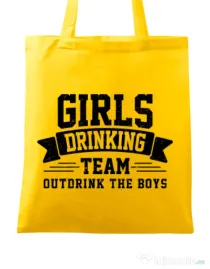Sacosa personalizata Petrecerea burlacitelor Girls drinking team Galben