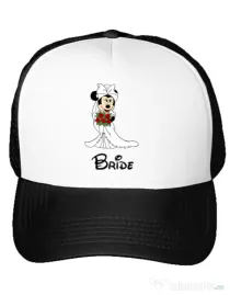 Sapca personalizata Mireasa Bride Minnie Alb