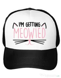 Sapca personalizata Mireasa Im getting meowied Alb