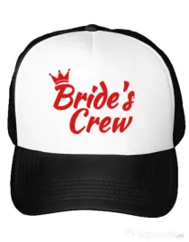 Sapca personalizata Petrecerea burlacitelor Bride's crew Alb