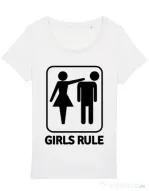 Tricou Burlacite STANLEY STELLA Girls rule Alb