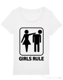 Tricou Burlacite STANLEY STELLA Girls rule Alb