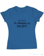 Tricou Mireasa ADLER Last name Albastru azuriu 