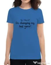 Tricou Mireasa ADLER Last name Albastru azuriu 