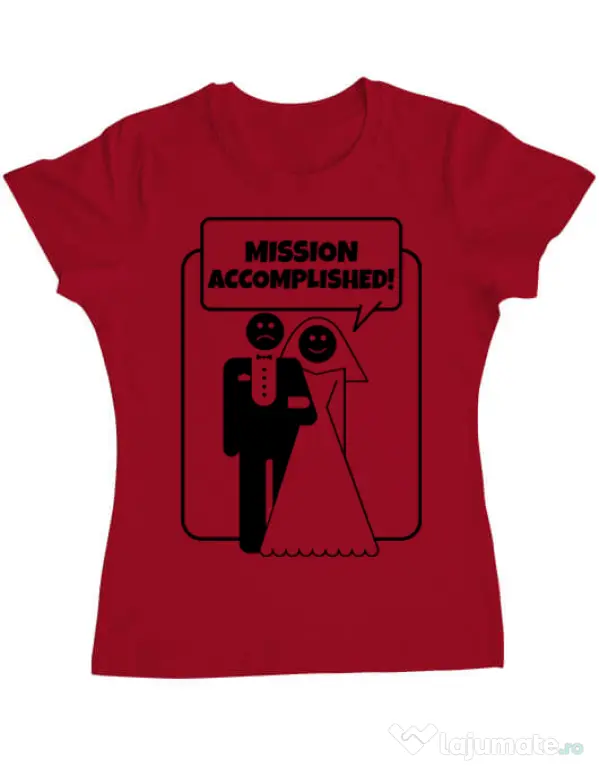 Tricou Mireasa ADLER Mission Accomplished Rosu