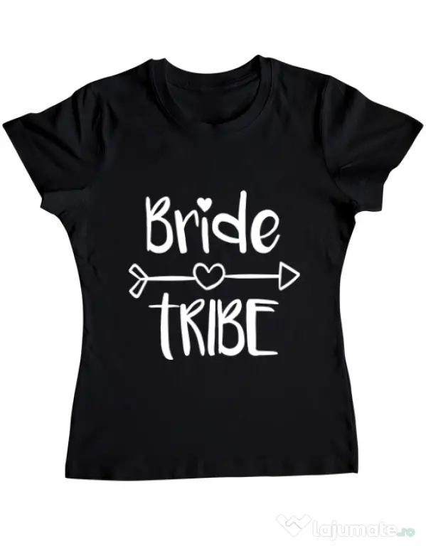 Tricou Petrecerea burlacitelor ADLER Bride tribe Negru