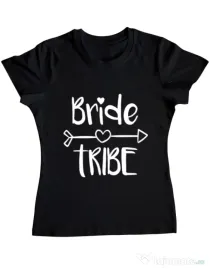 Tricou Petrecerea burlacitelor ADLER Bride tribe Negru