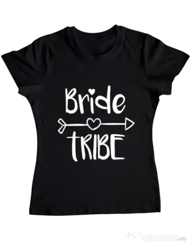 Tricou Petrecerea burlacitelor ADLER Bride tribe Negru