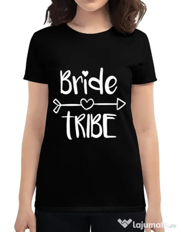 Tricou Petrecerea burlacitelor ADLER Bride tribe Negru