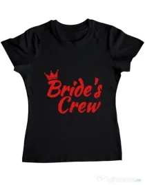 Tricou Petrecerea burlacitelor ADLER Bride's crew Negru