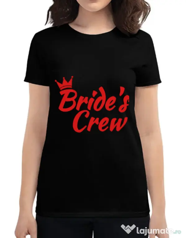 Tricou Petrecerea burlacitelor ADLER Bride's crew Negru
