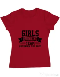Tricou Petrecerea burlacitelor ADLER Girls drinking team Rosu