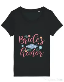 Tricou Petrecerea burlacitelor STANLEY STELLA Brides maid of honor Negru