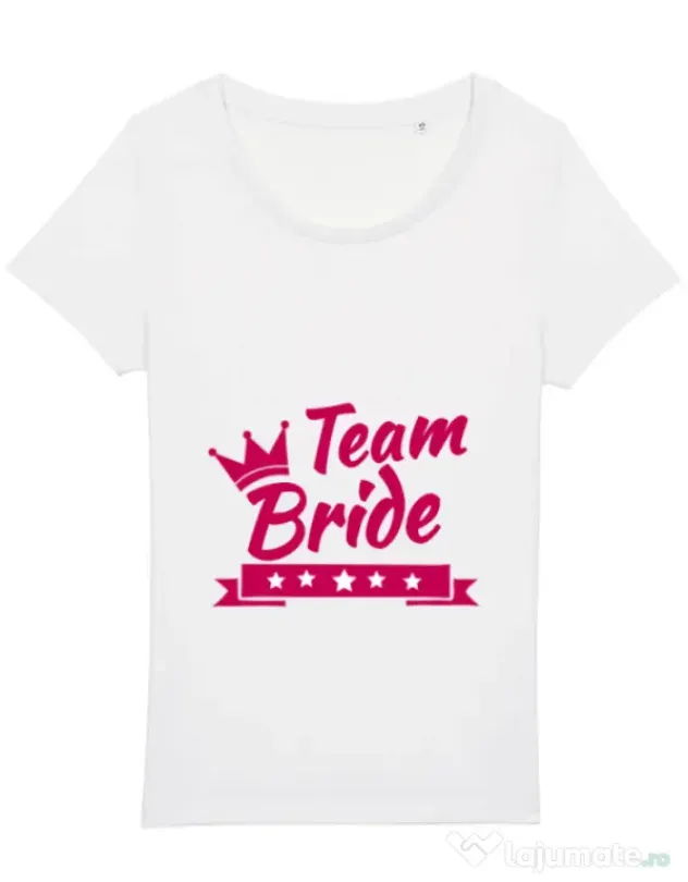 Tricou Petrecerea burlacitelor STANLEY STELLA Team Bride Alb