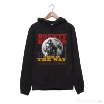 Hanorac personalizat negru unisex Bounty hunter