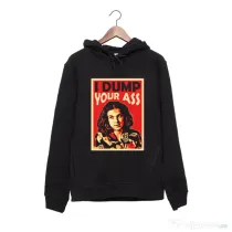 Hanorac personalizat negru unisex I dump your ass