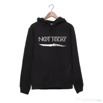 Hanorac personalizat negru unisex Not today