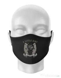 Masca personalizata reutilizabila A little dirt Negru