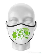 Masca personalizata reutilizabila Android anatomy Alb