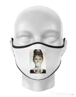 Masca personalizata reutilizabila Audrey Alb