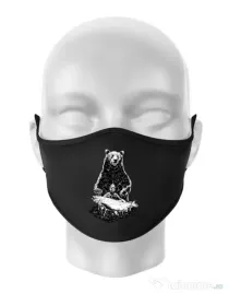 Masca personalizata reutilizabila Bearware Negru