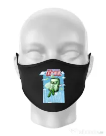 Masca personalizata reutilizabila Cleaning league Soap Negru