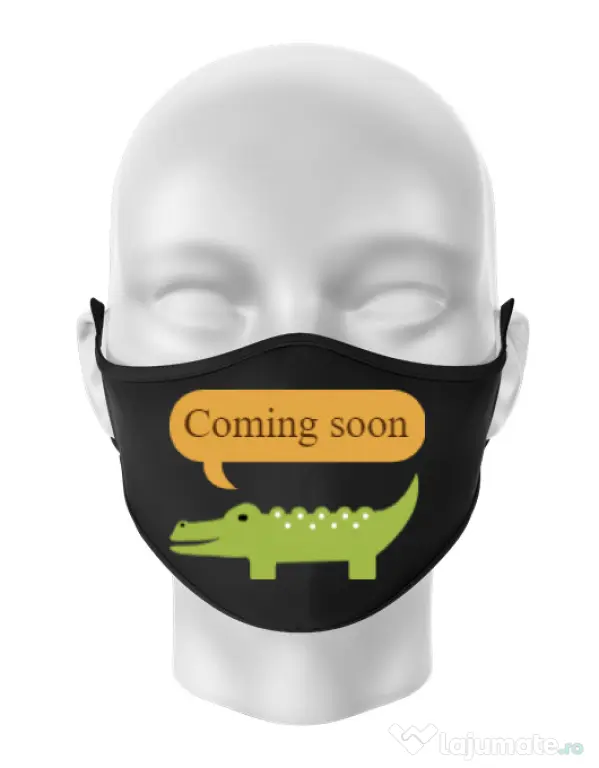 Masca personalizata reutilizabila Coming soon Negru