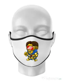 Masca personalizata reutilizabila Cyclops minion Alb