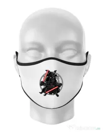 Masca personalizata reutilizabila Darkside Samurai Alb
