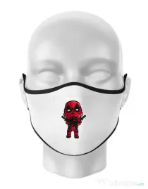 Masca personalizata reutilizabila Deadtrooper Alb
