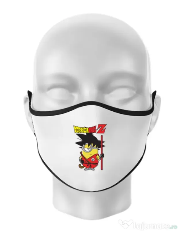 Masca personalizata reutilizabila Despicaball Z Son Goku Alb