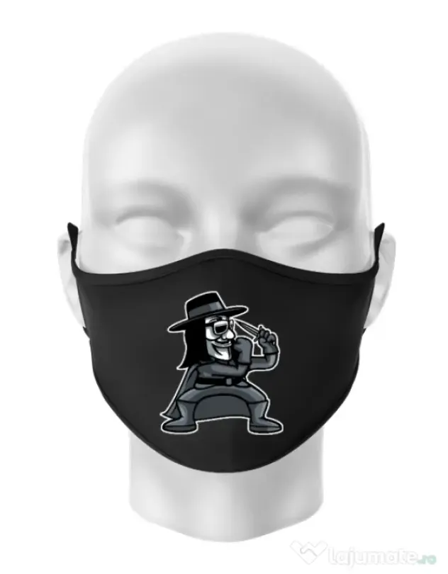 Masca personalizata reutilizabila Fighting Vendetta Negru