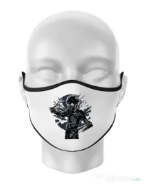 Masca personalizata reutilizabila Gas mask scissor Alb