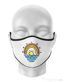 Masca personalizata reutilizabila Holiday Alb
