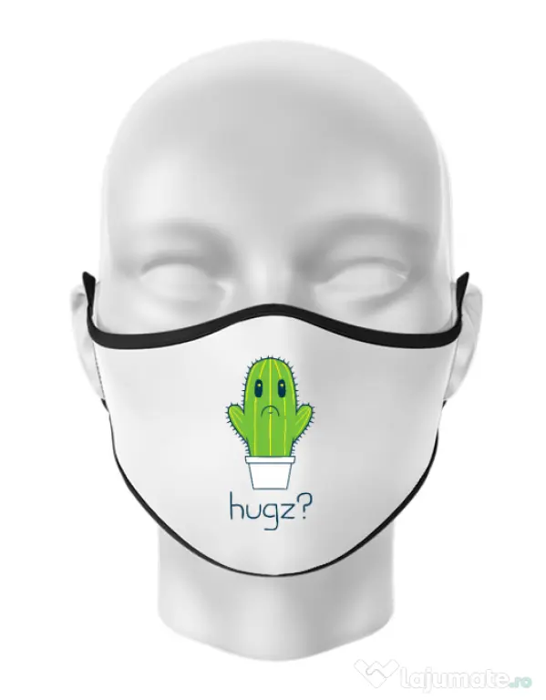 Masca personalizata reutilizabila Hugz Alb
