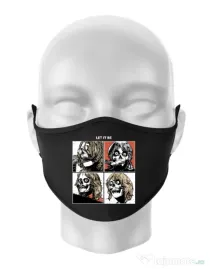 Masca personalizata reutilizabila Let it be Negru